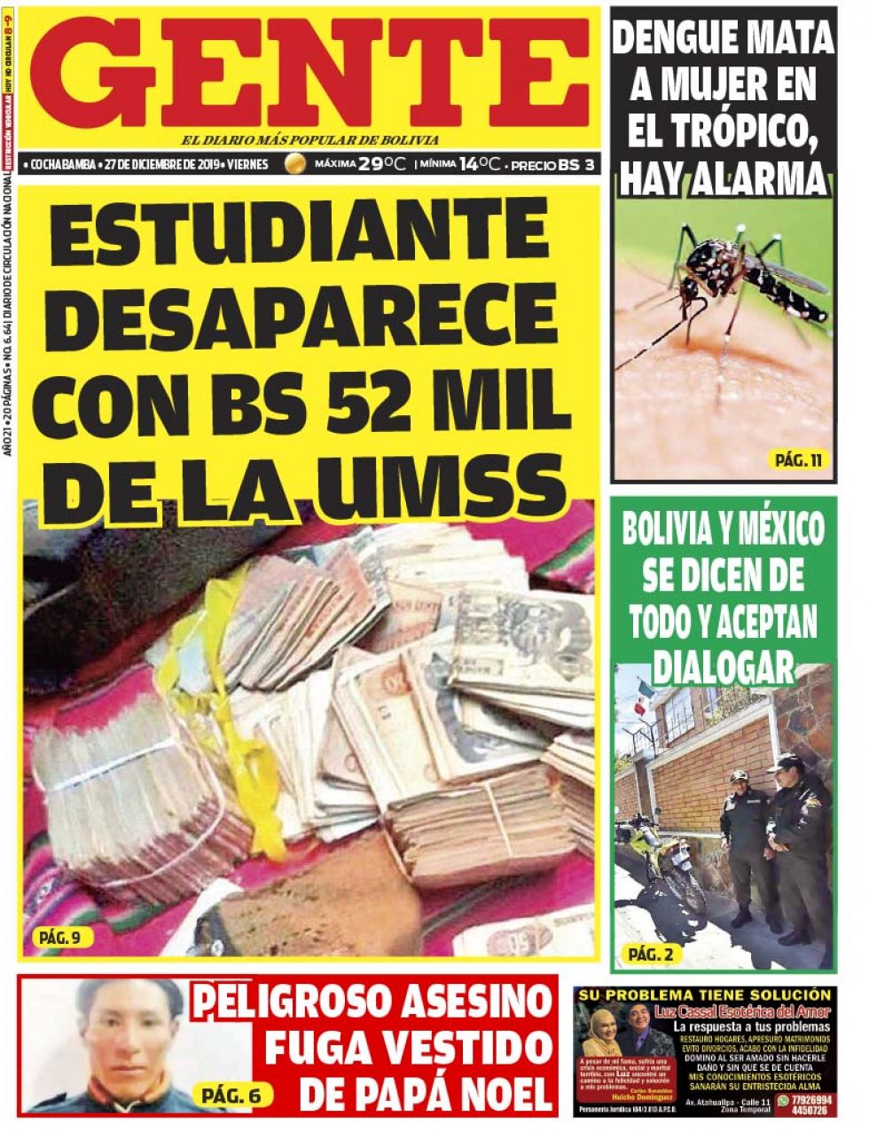 Gente, Cochabamba.