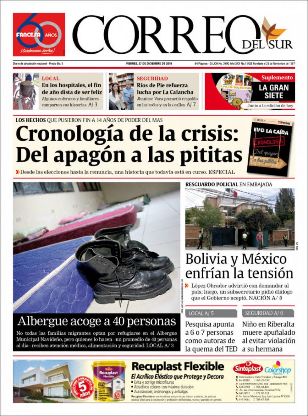 Correo del Sur, Sucre.