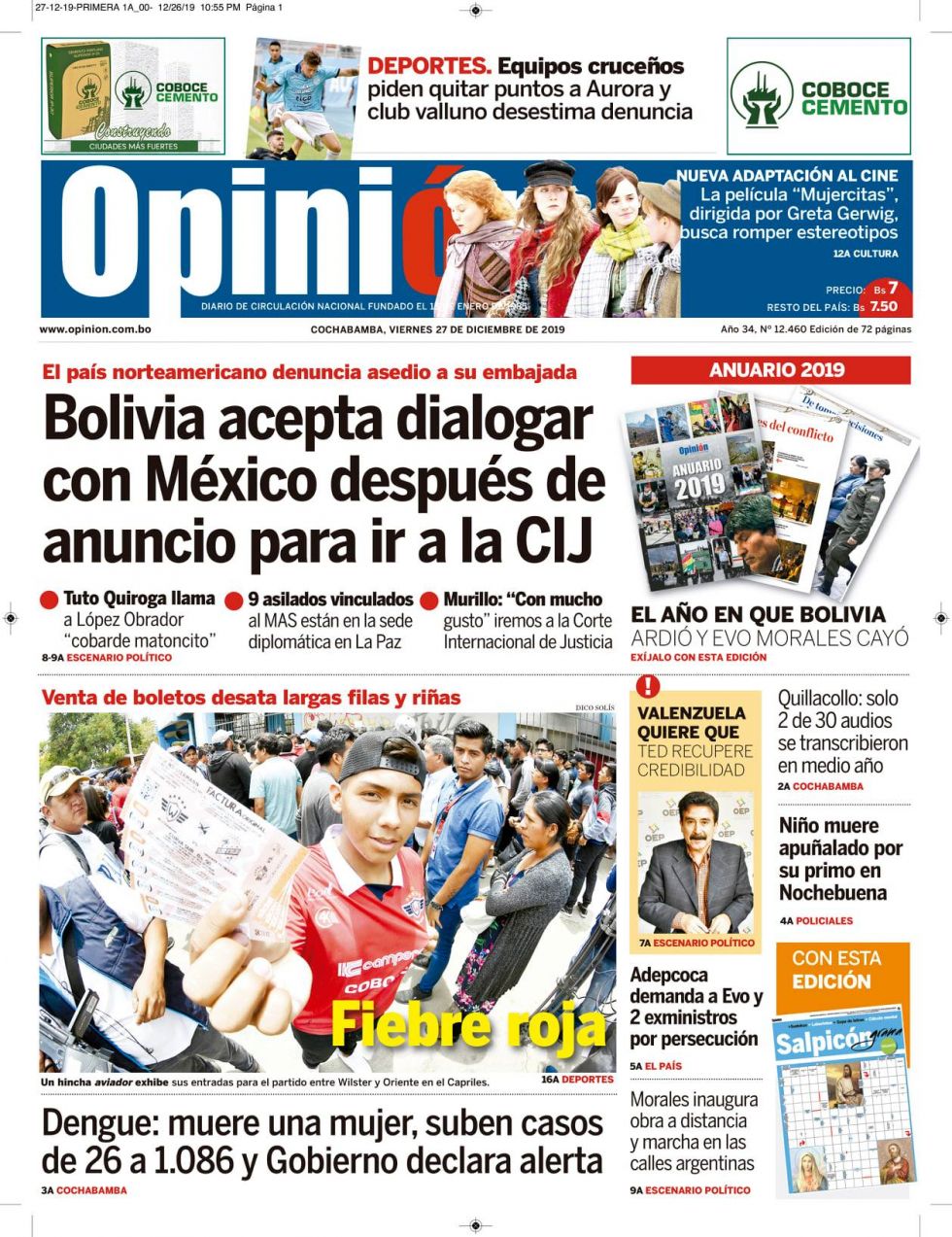 Opinión, Cochabamba.