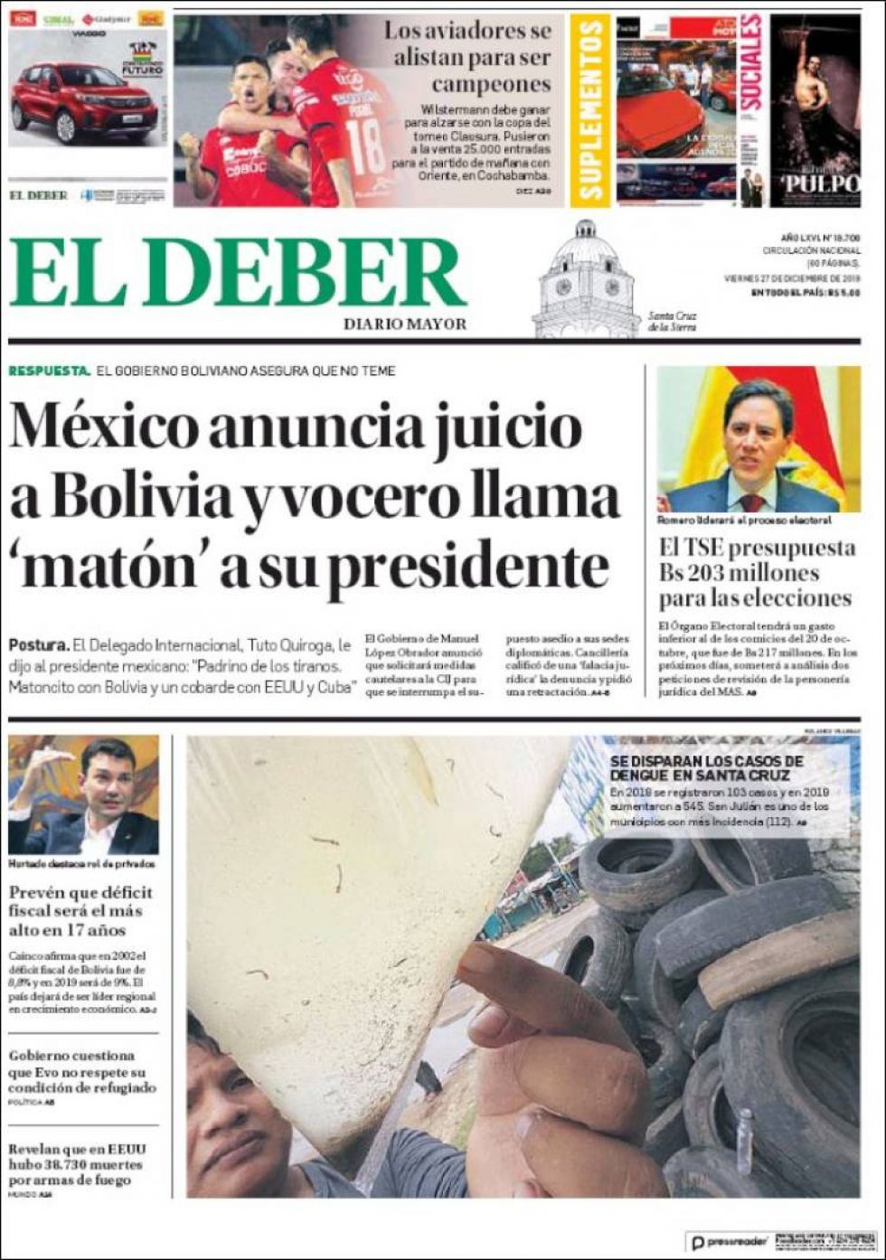 El Deber, Santa Cruz.