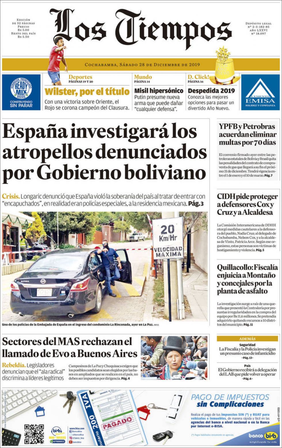 Los Tiempos, Cochabamba.