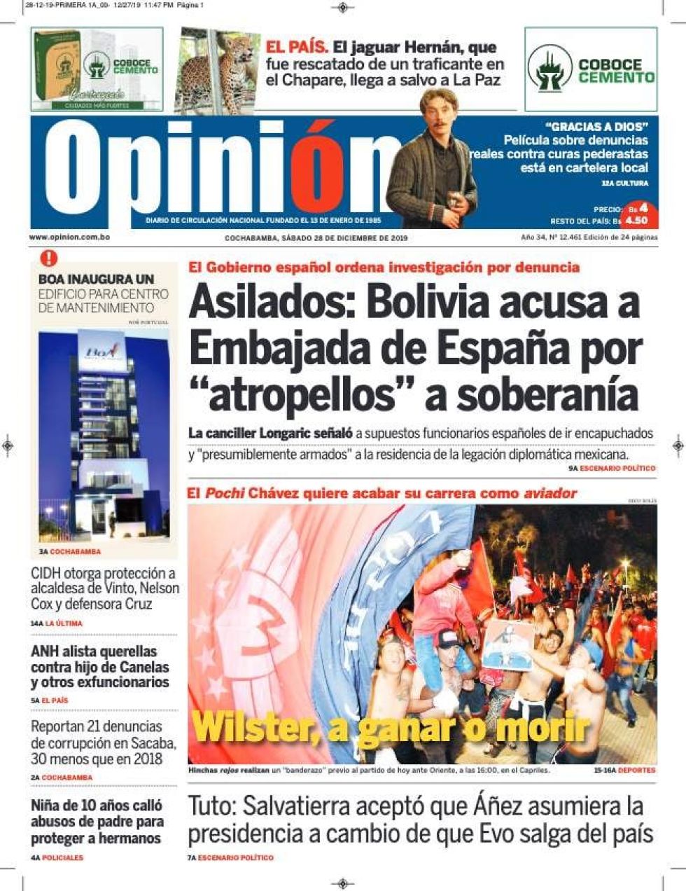 Opinión, Cochabamba.