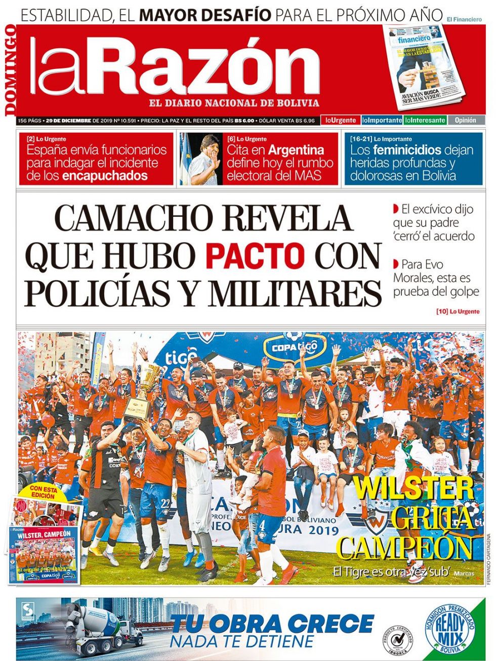 La Razón, La Paz.