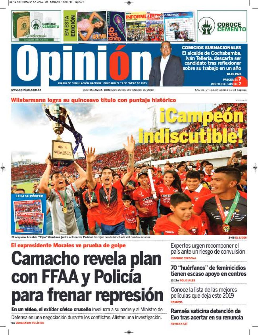Opinión, Cochabamba.