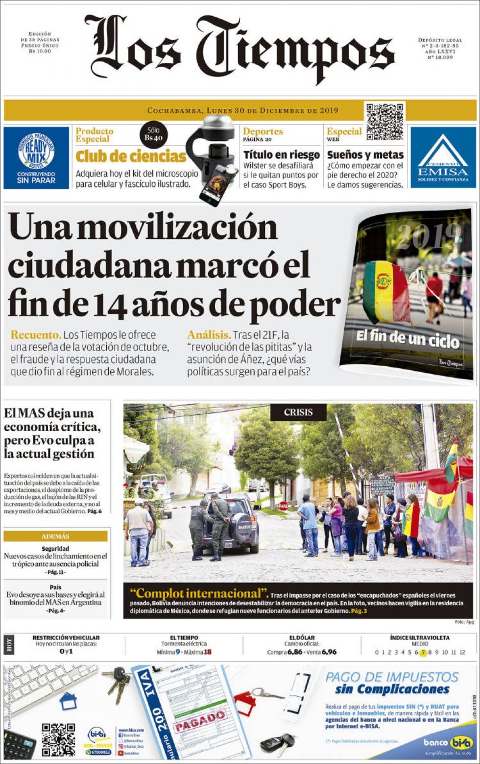 Los Tiempos, Cochabamba.