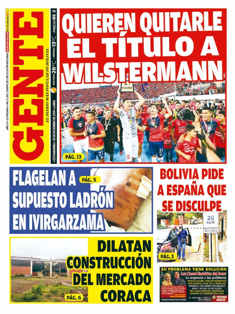 Gente, Cochabamba.