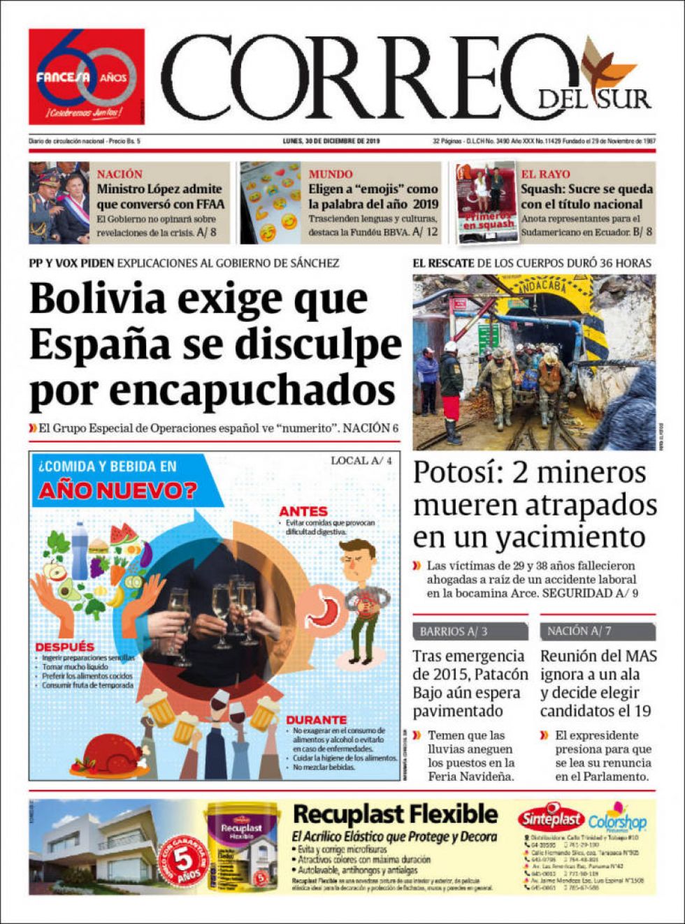 Correo del Sur, Sucre.