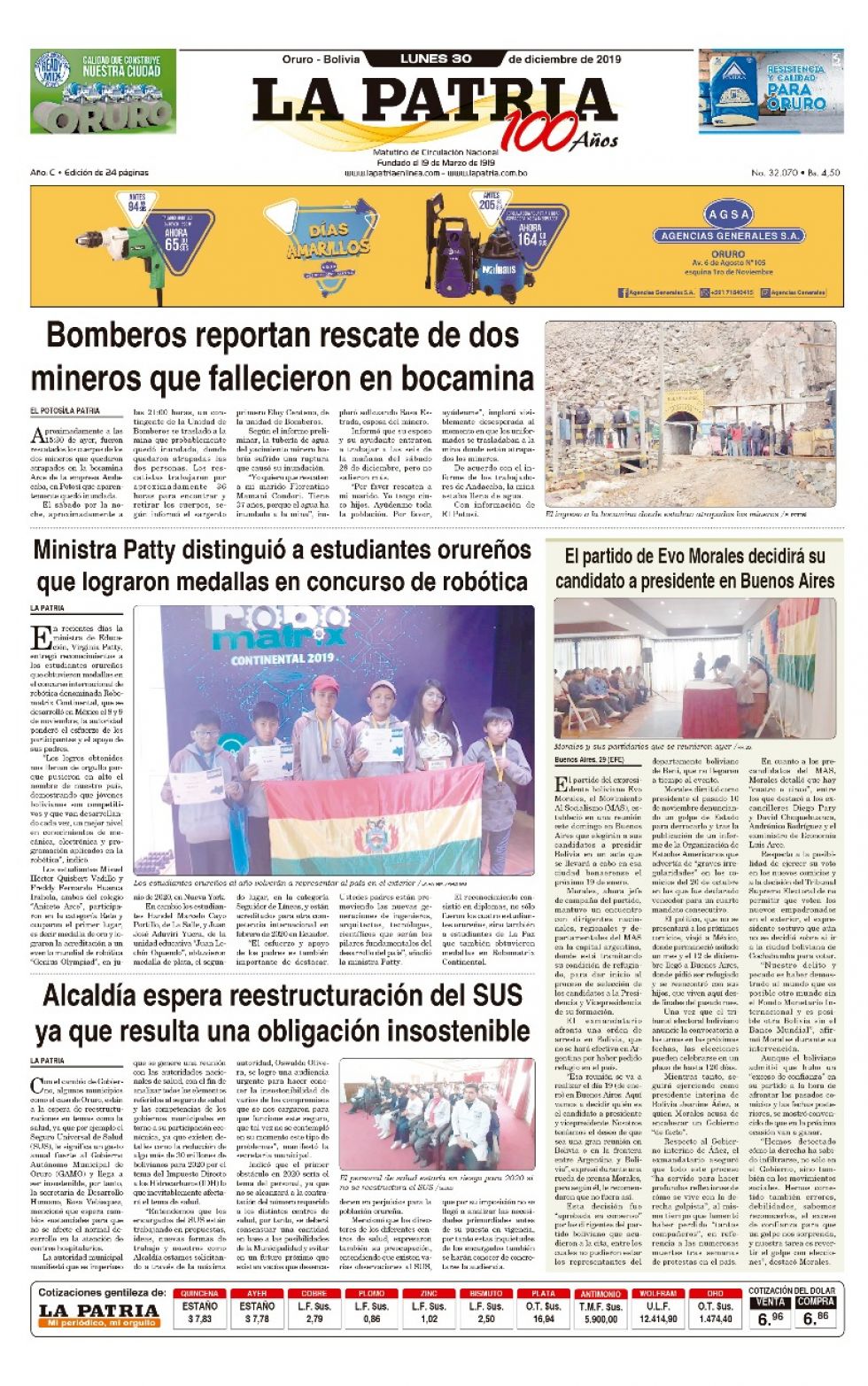 La Patria, Oruro.