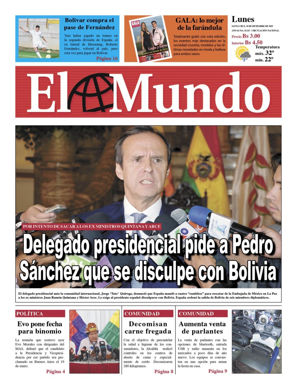 El Mundo, Santa Cruz.