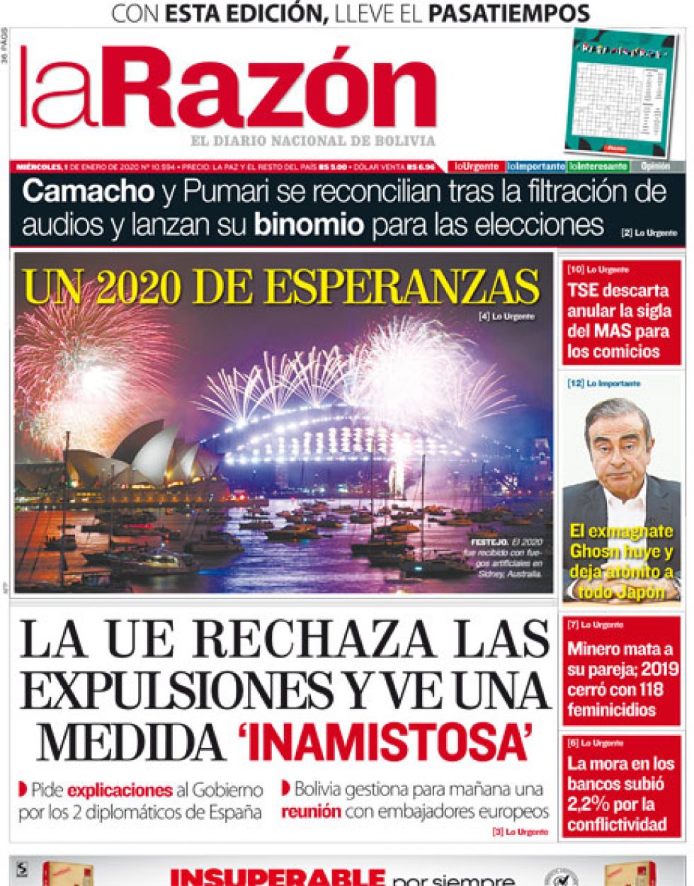 La Razón, La Paz.