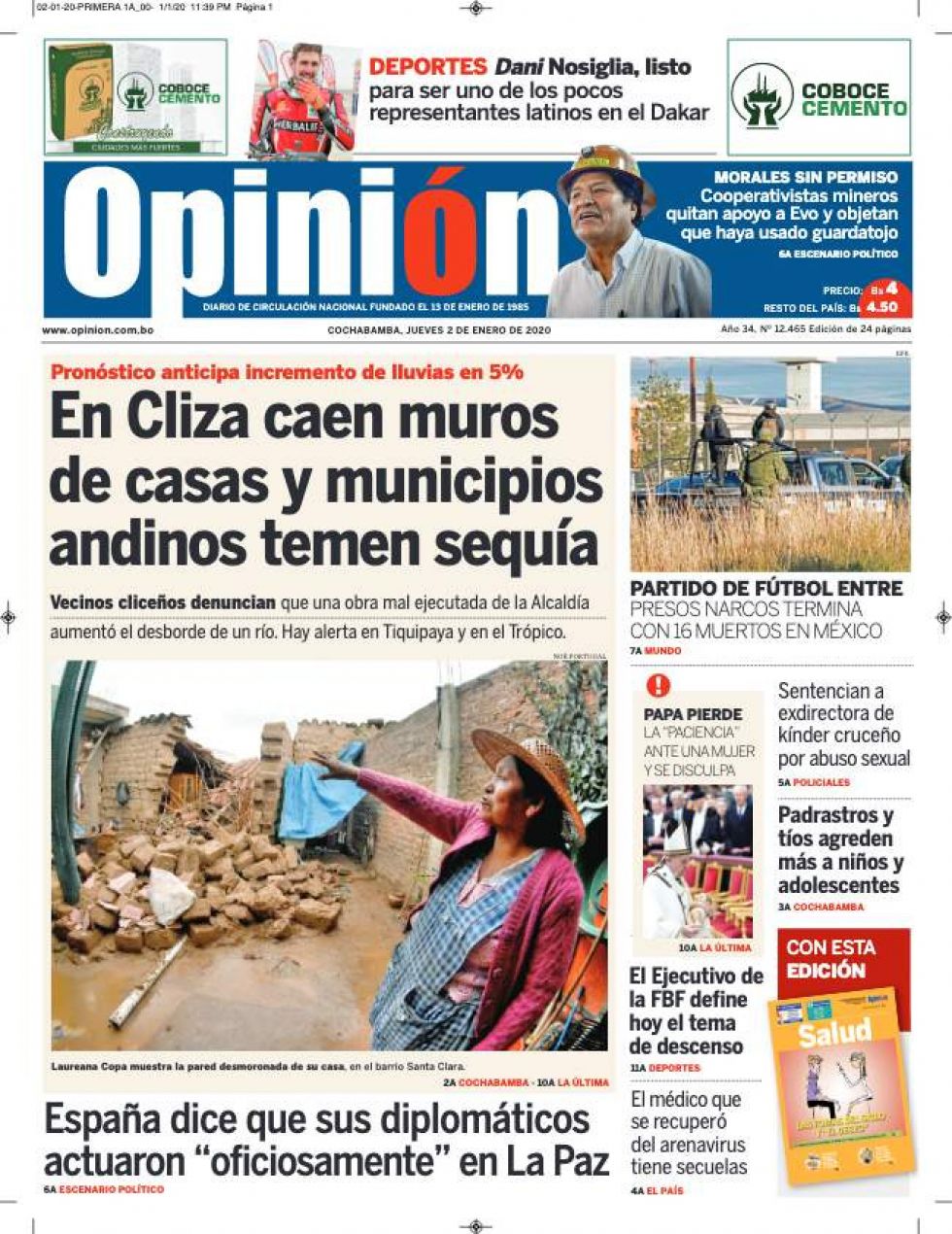 Opinión, Cochabamba.