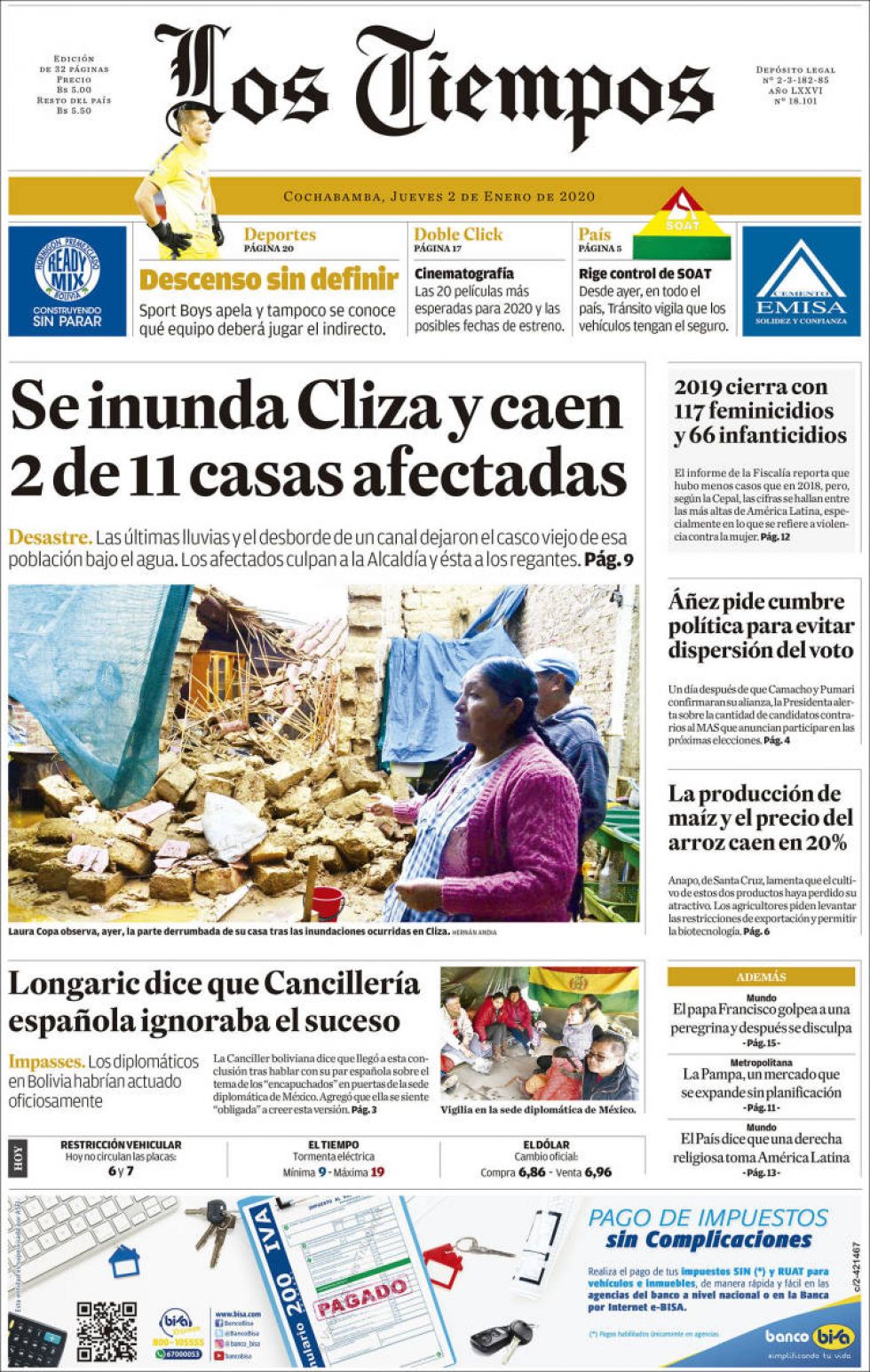 Los Tiempos, Cochabamba.