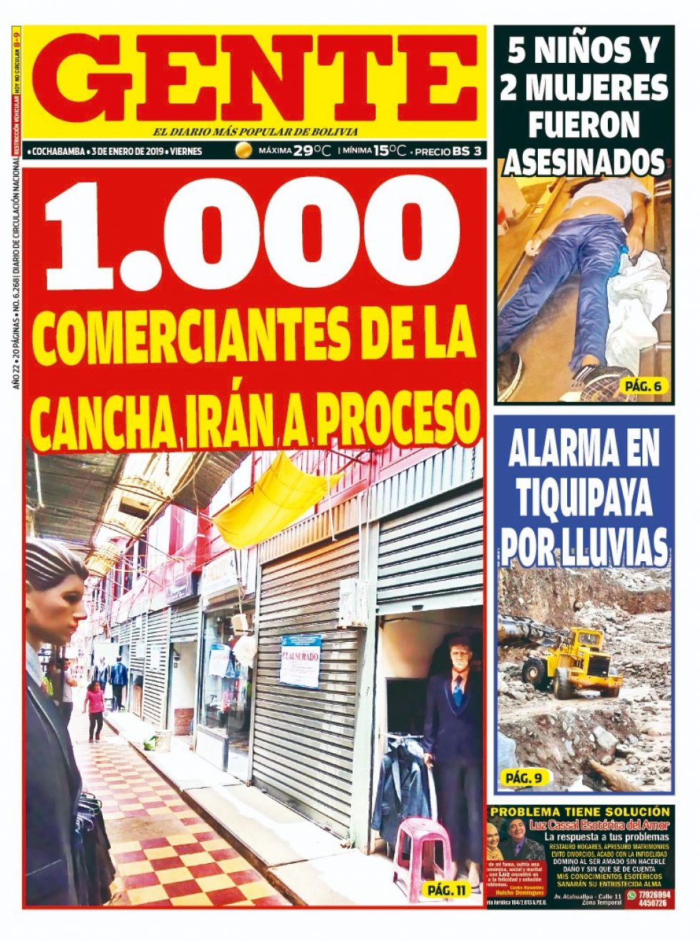 Gente, Cochabamba.