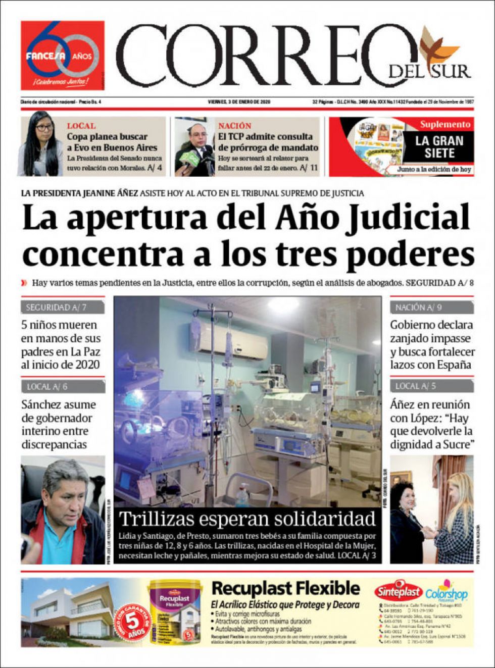 Correo del Sur, Sucre.