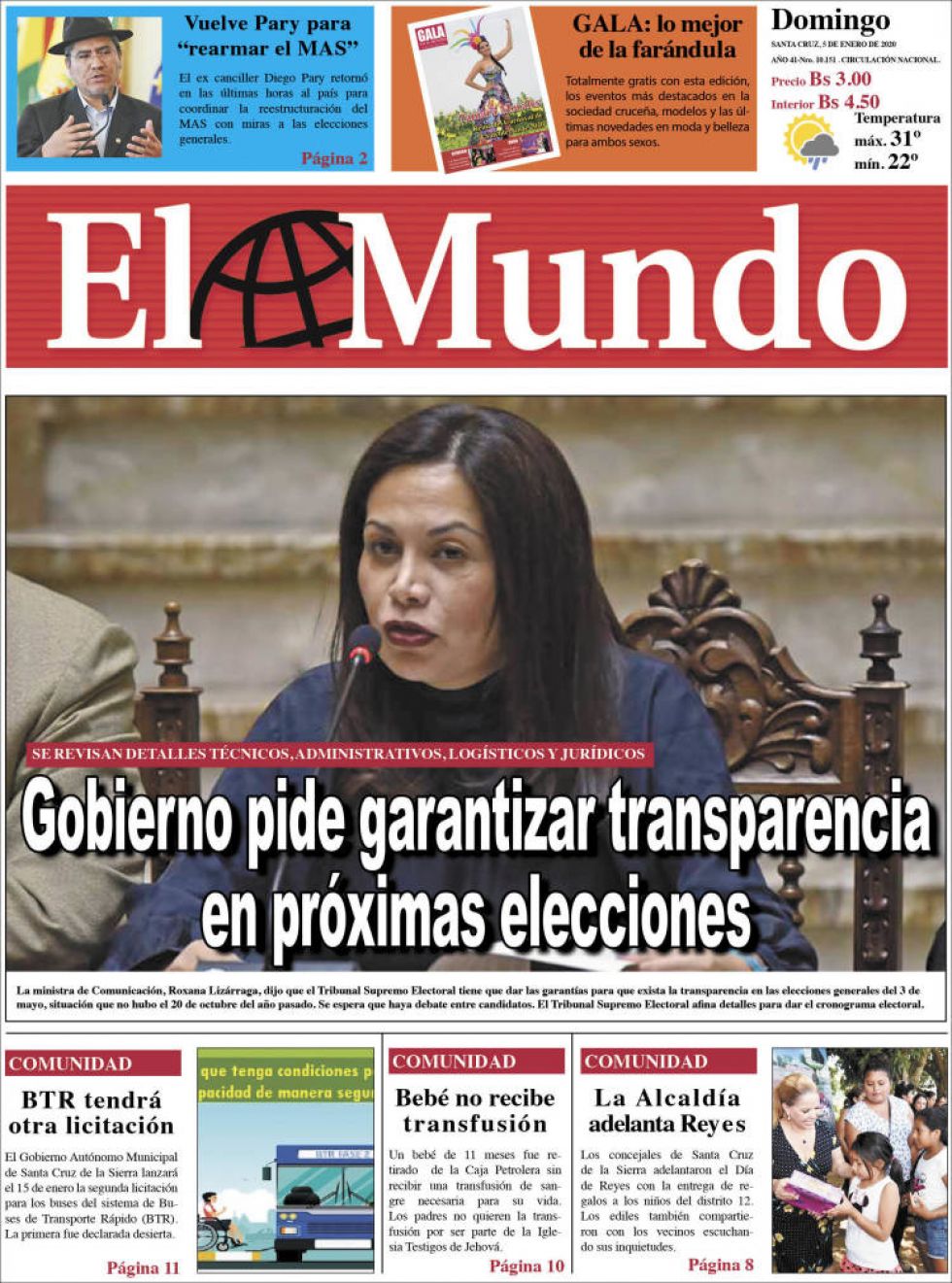 El Mundo, Santa Cruz.