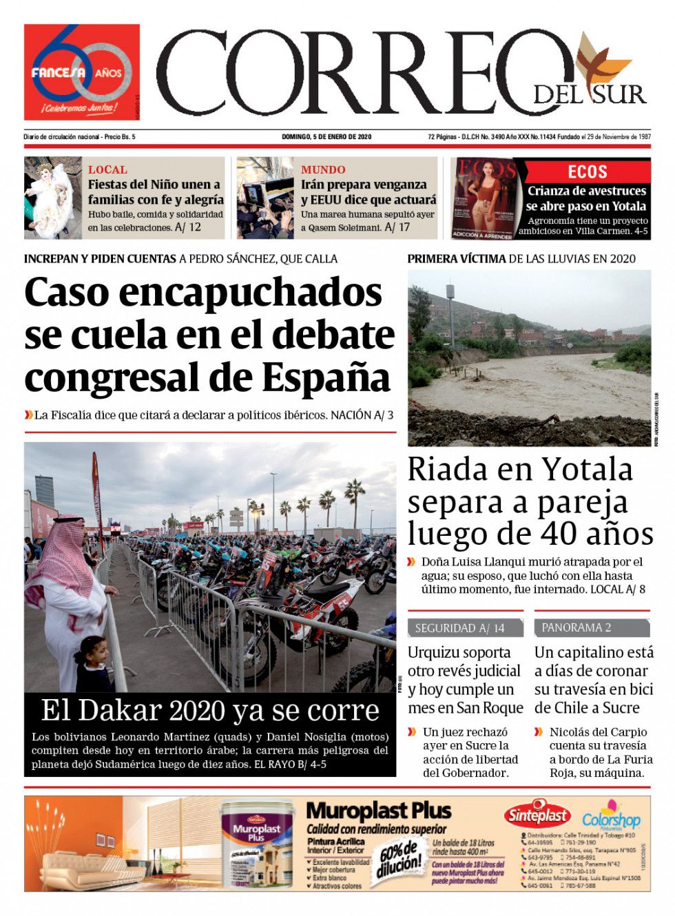 Correo del Sur, Sucre.