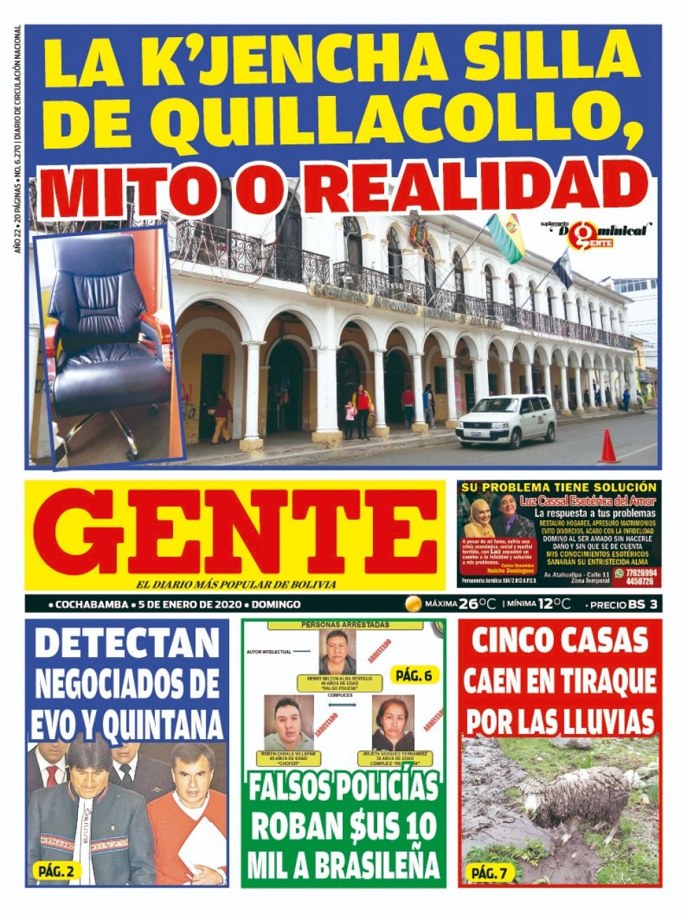 Gente, Cochabamba.
