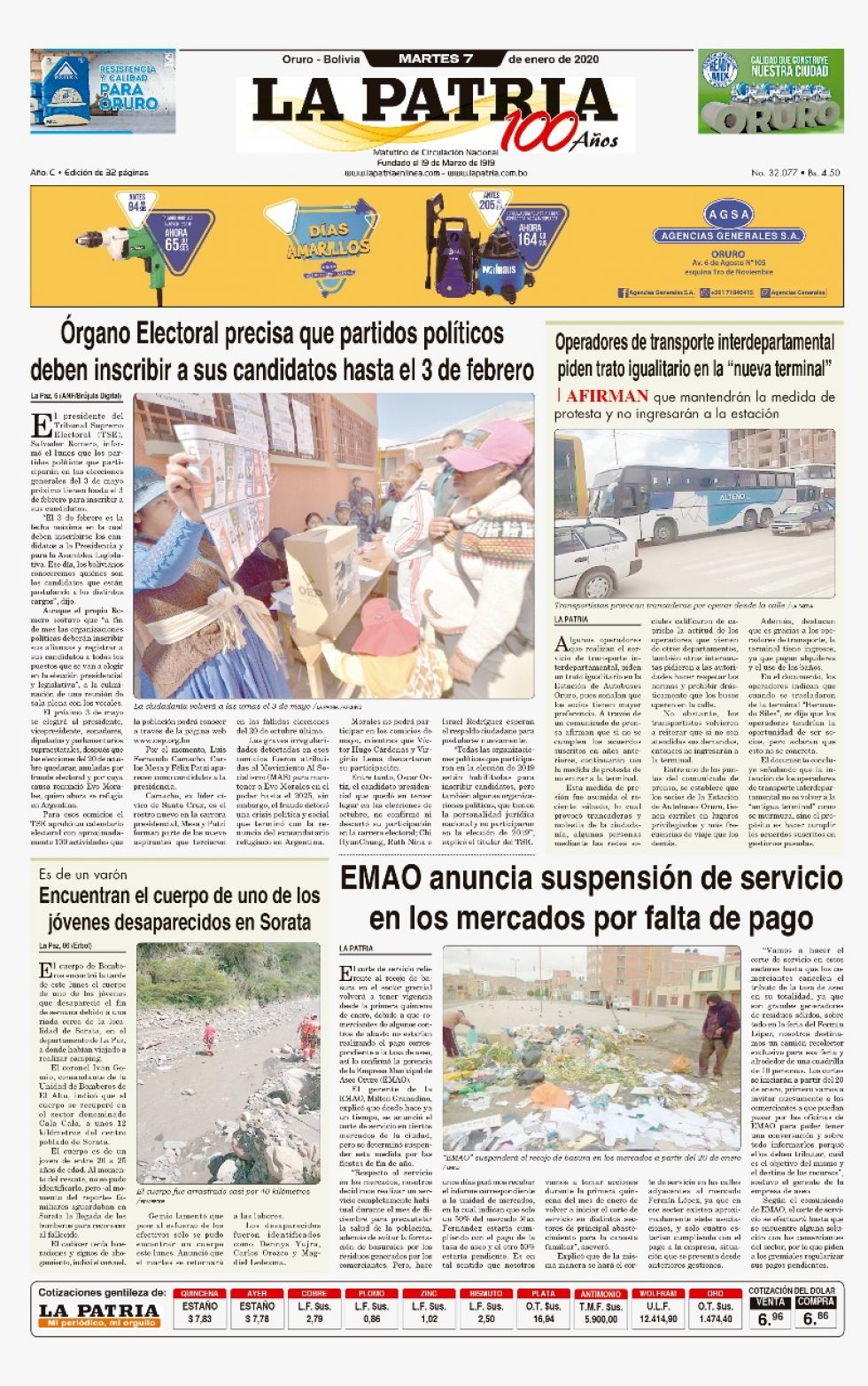 La Patria, Oruro.