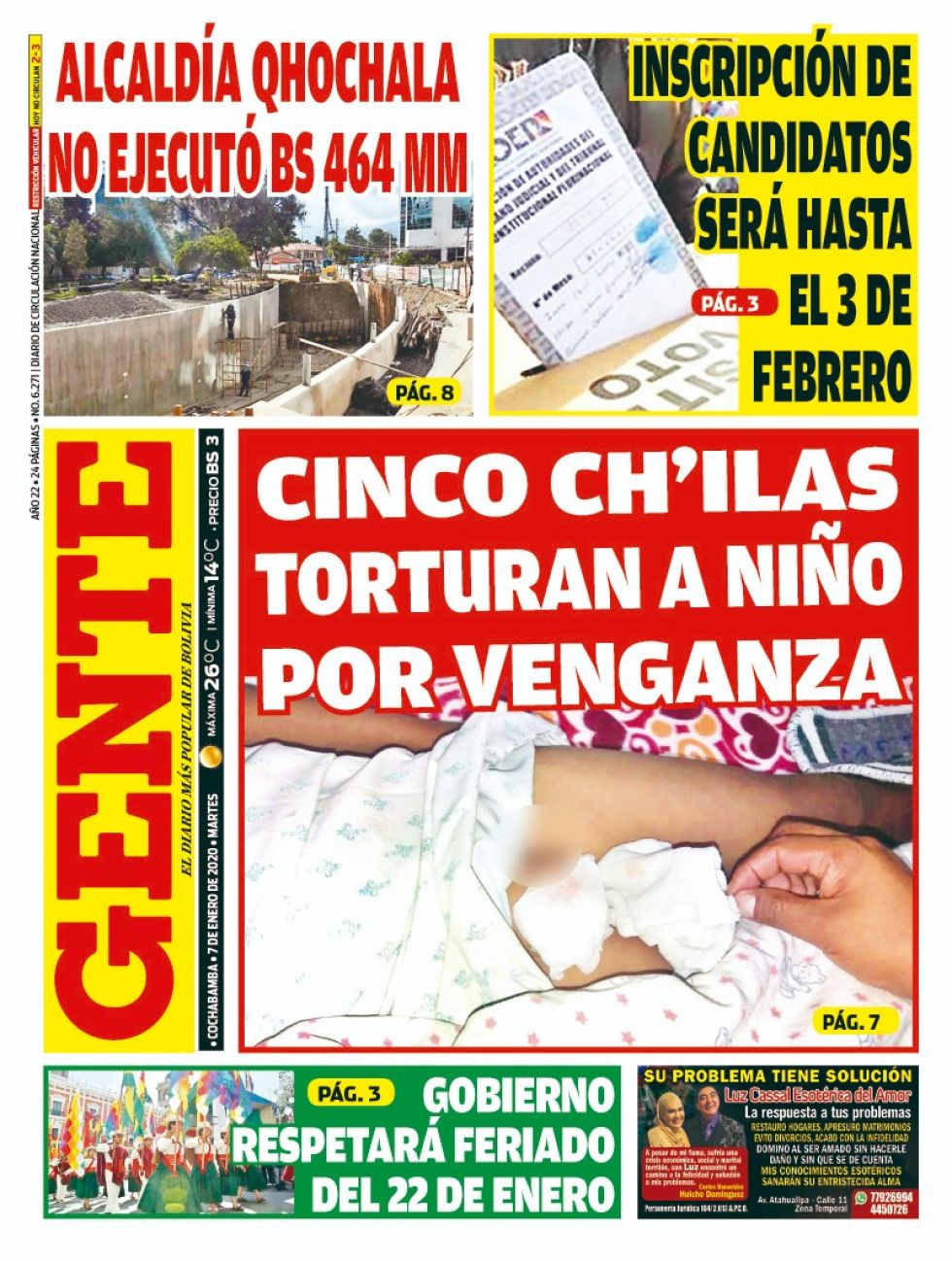 Gente, Cochabamba.