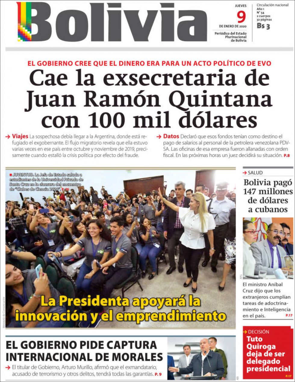 Bolivia, diario oficialista.