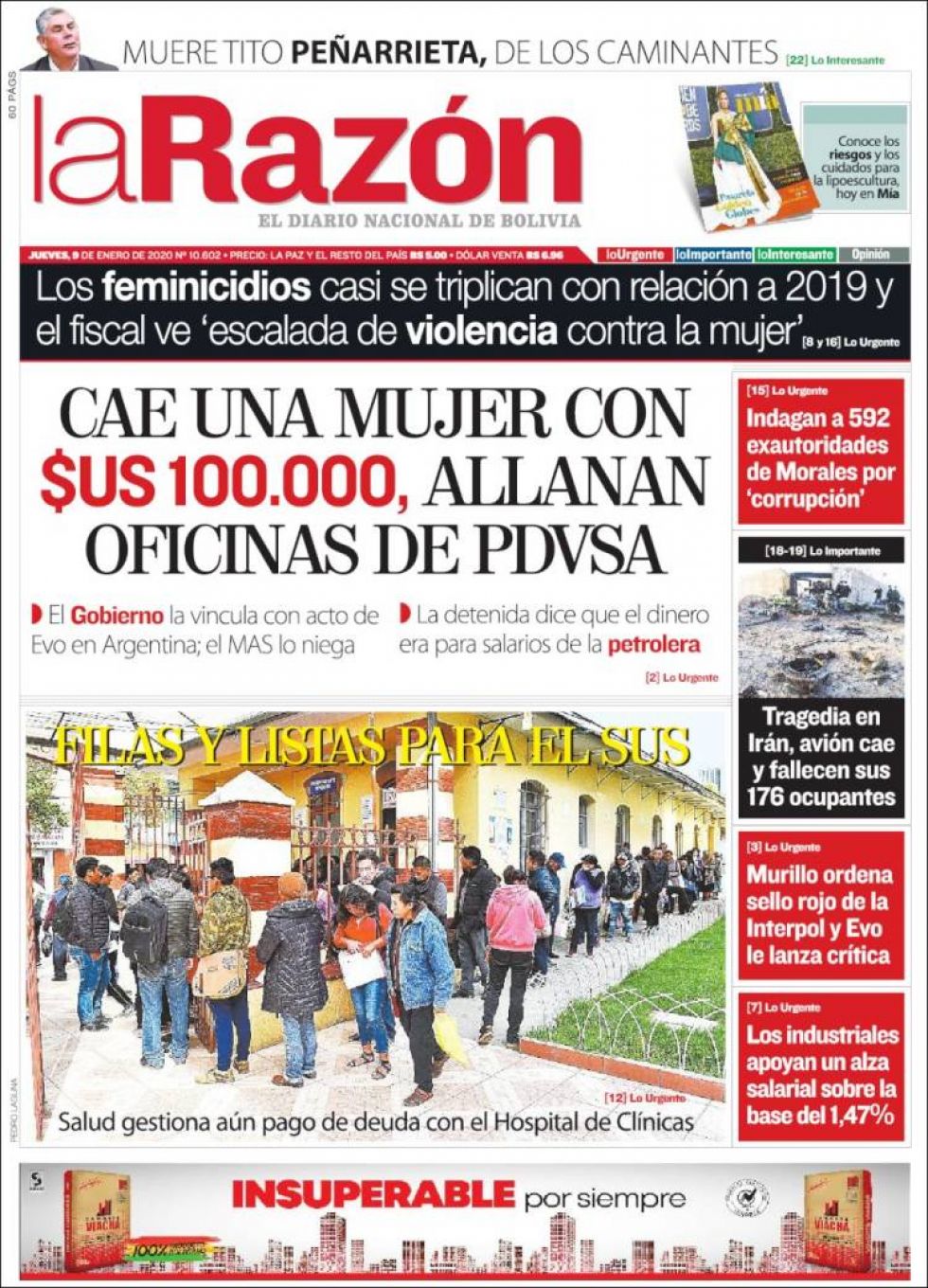 La Razón, La Paz.