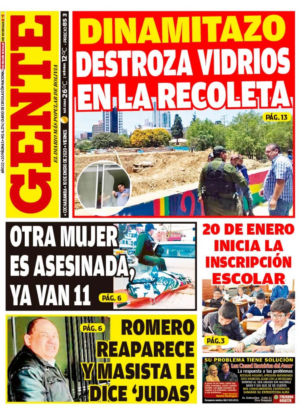 Gente, Cochabamba.