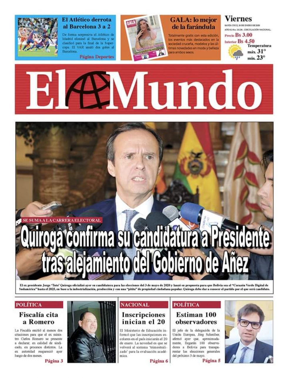 El Mundo, Santa Cruz.