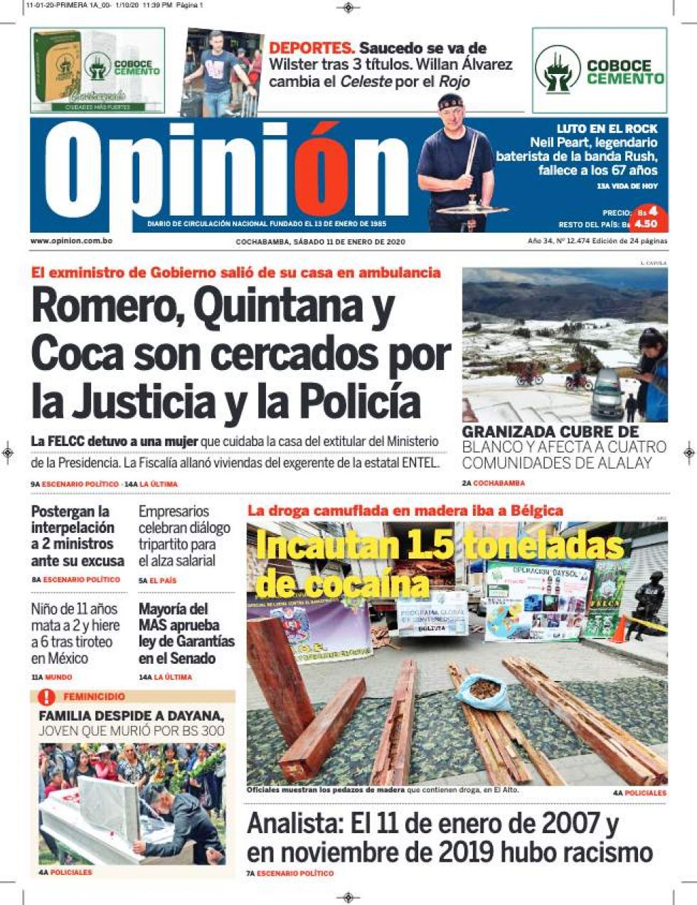 Opinión, Cochabamba.