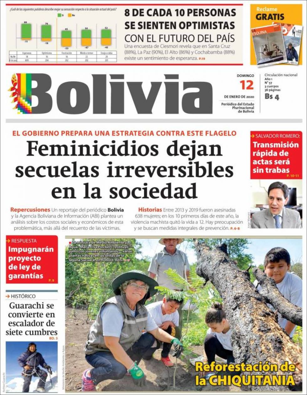 Bolivia, diario oficialista.