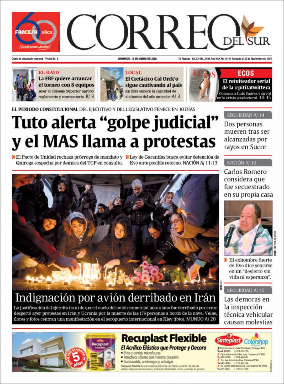 Correo del Sur, Sucre.