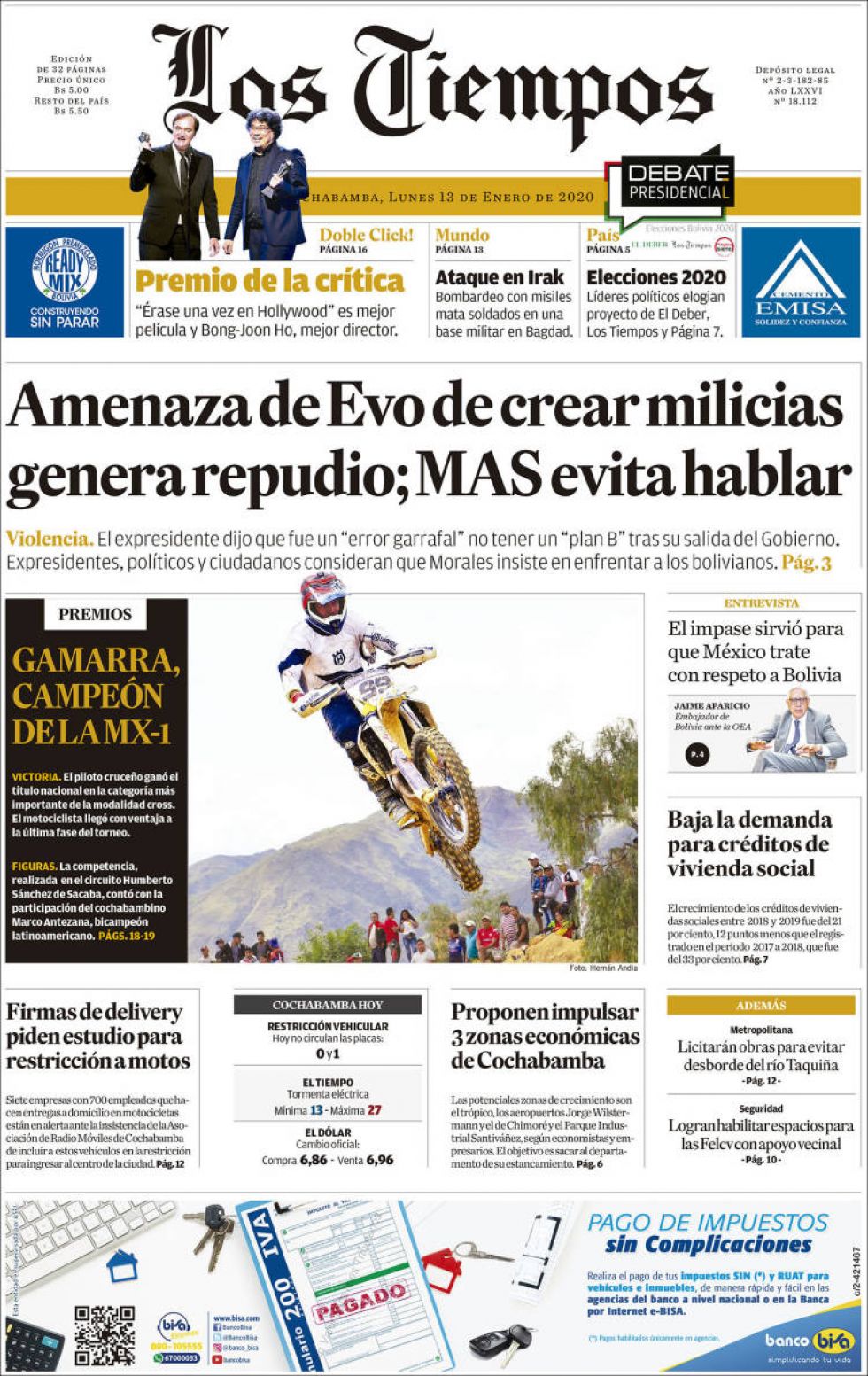Los Tiempos, Cochabamba.