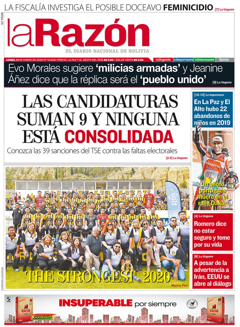 La Razón, La Paz.