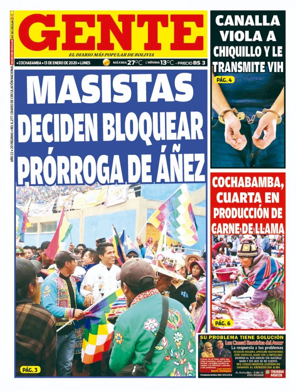 Gente, Cochabamba.