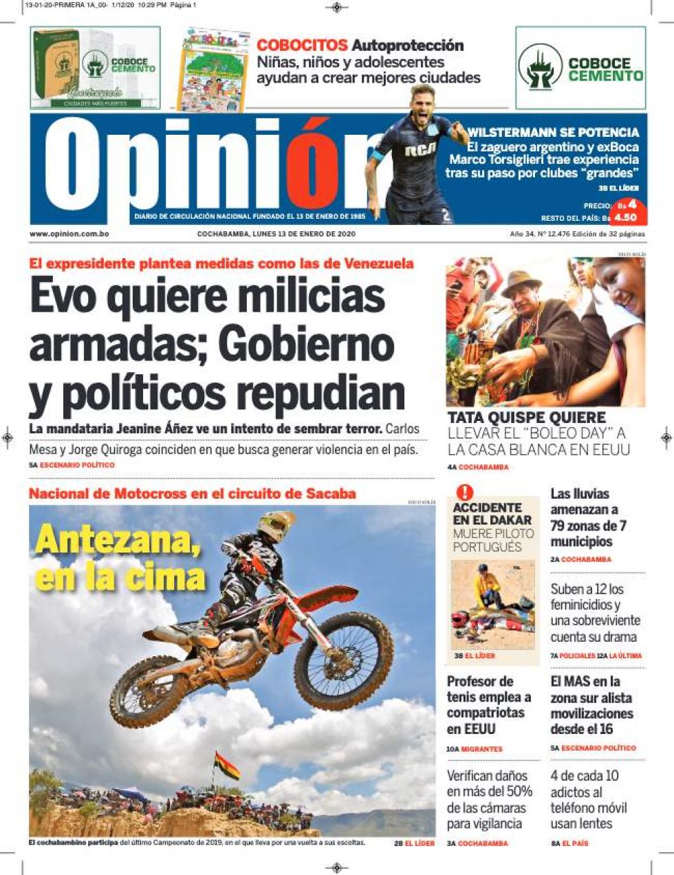 Opinión, Cochabamba.