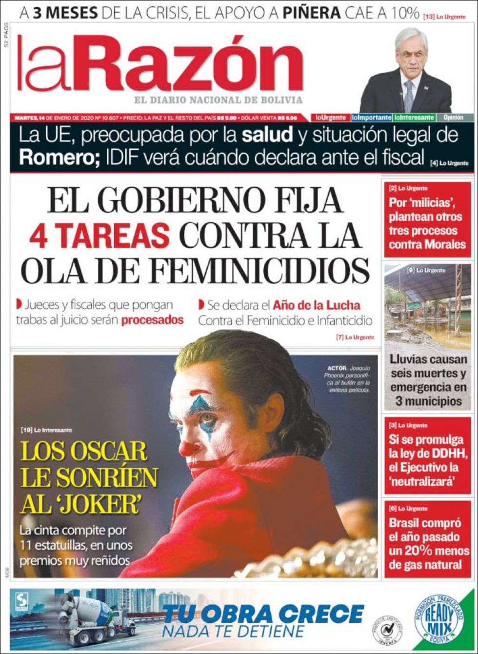 La Razón, La Paz.