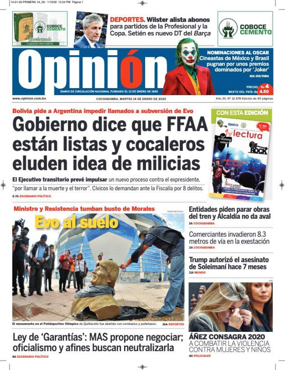 Opinión, Cochabamba.