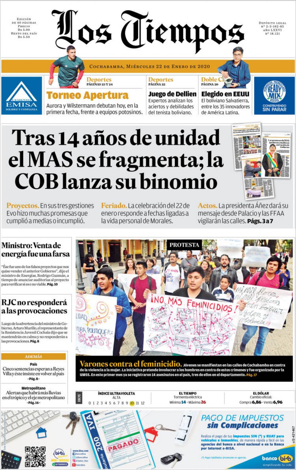 Los Tiempos, Cochabamba.