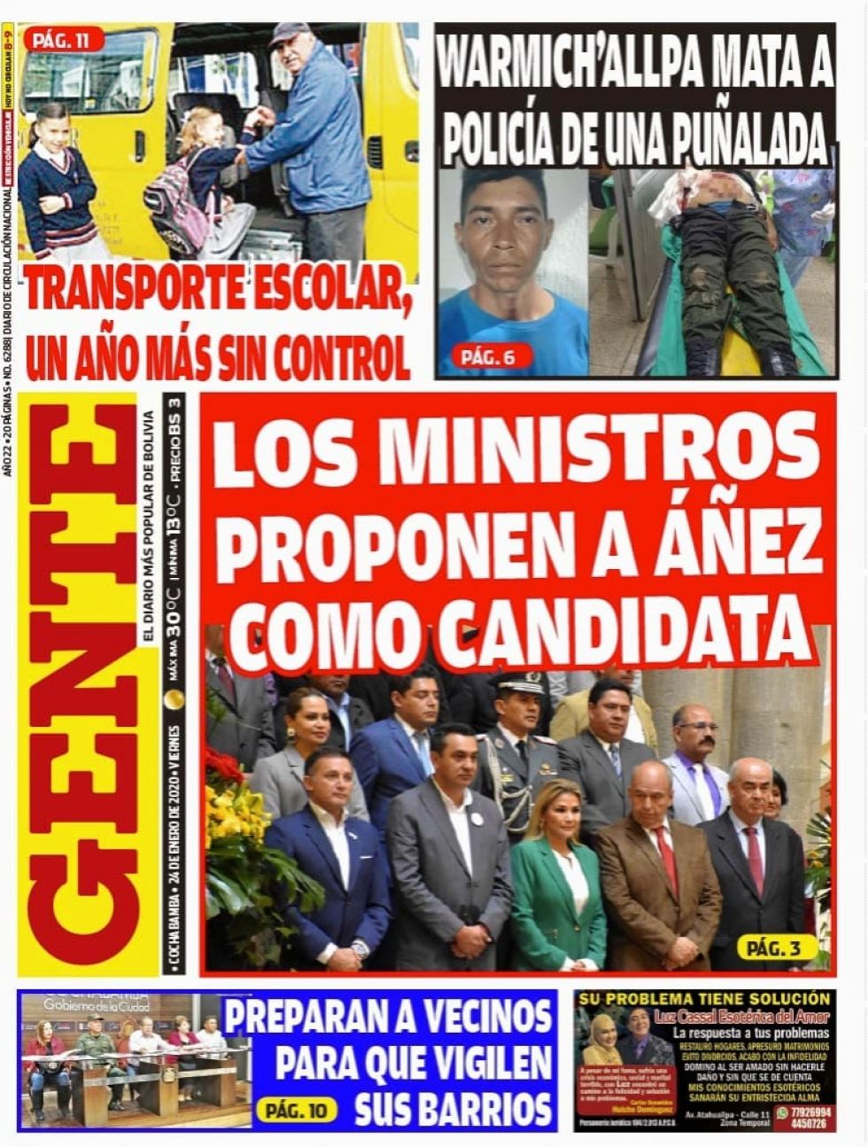 Gente, Cochabamba.