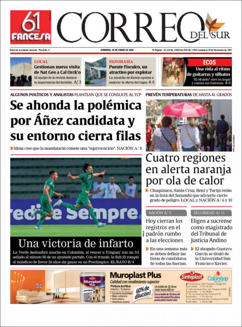 Correo del Sur, Sucre.