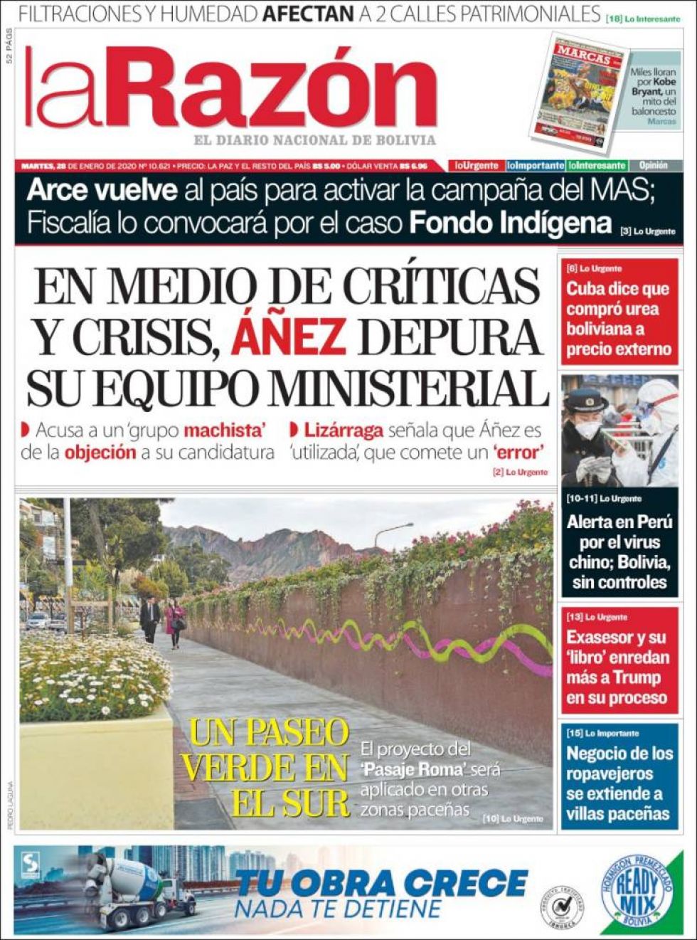 La Razón, La Paz.