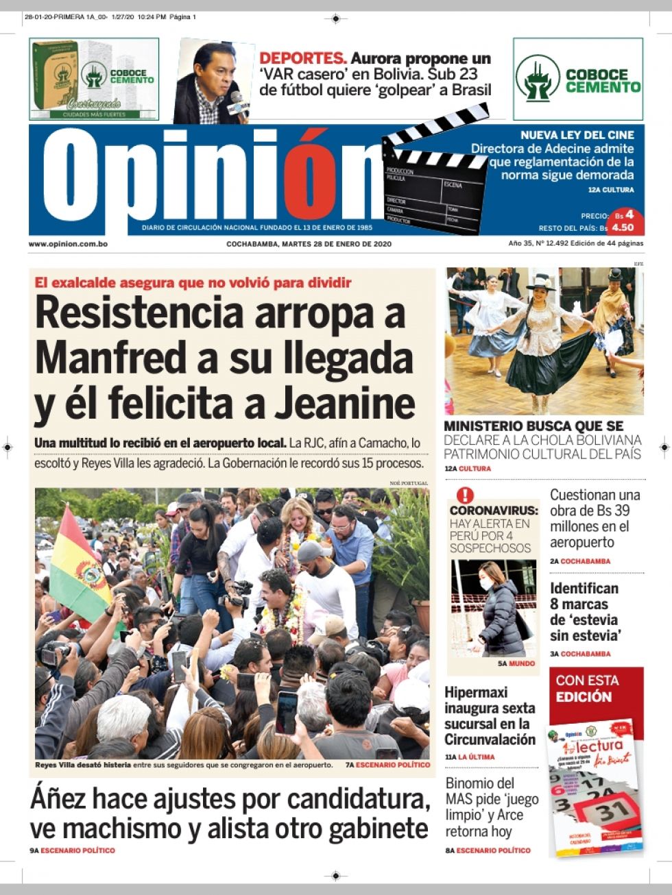 Opinión, Cochabamba.