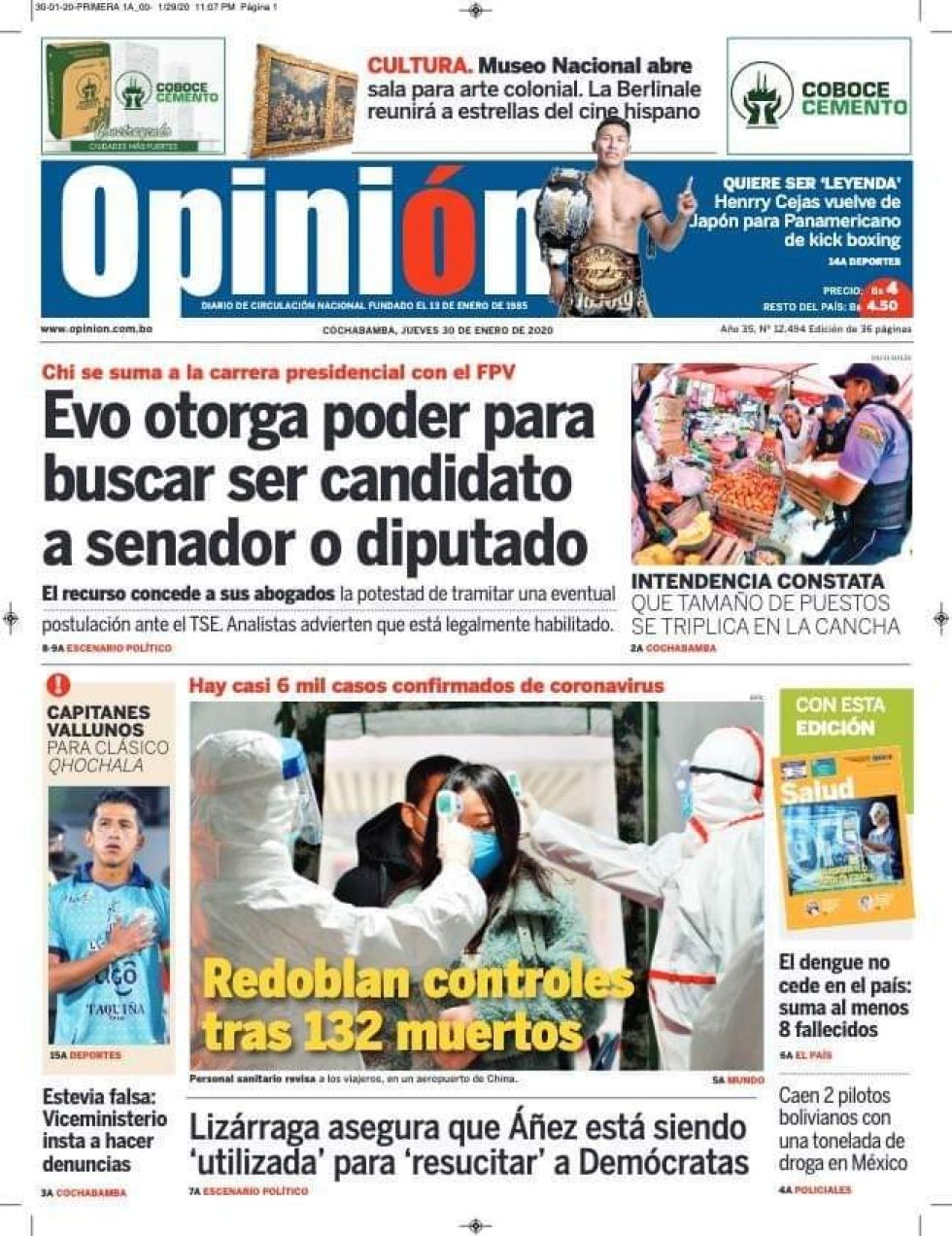Opinión, Cochabamba.