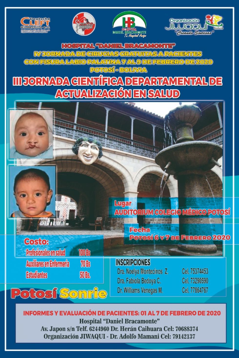 Los afiches de la actividad en salud.