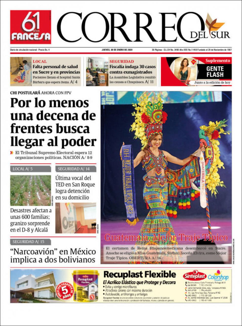 Correo del Sur, Sucre.