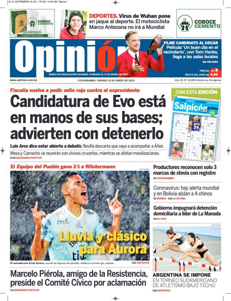 Opinión, Cochabamba.