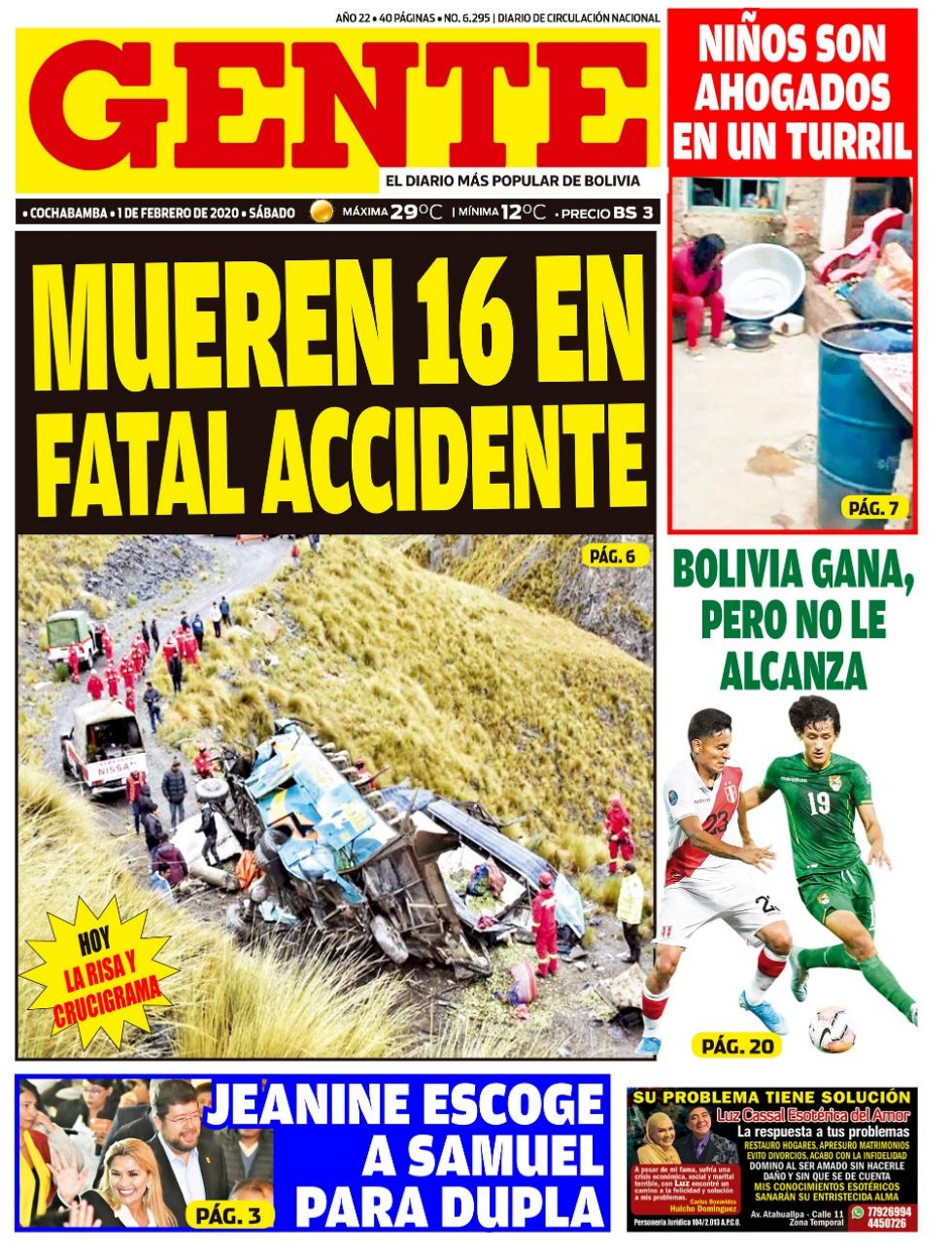Gente, Cochabamba.