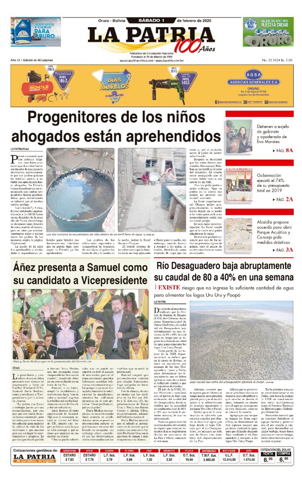 La Patria, Oruro.