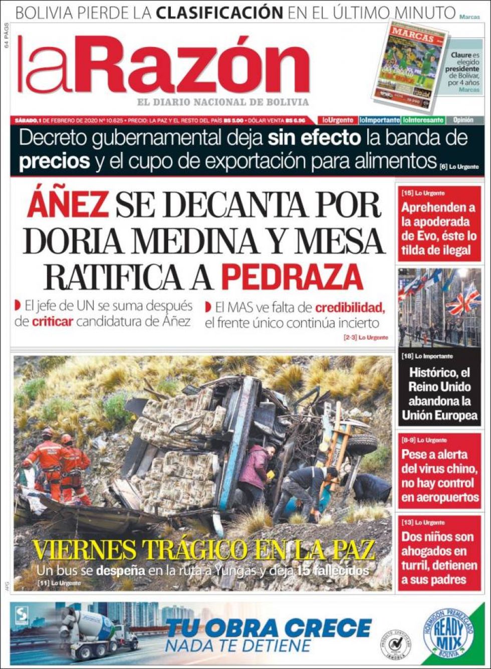 La Razón, La Paz.