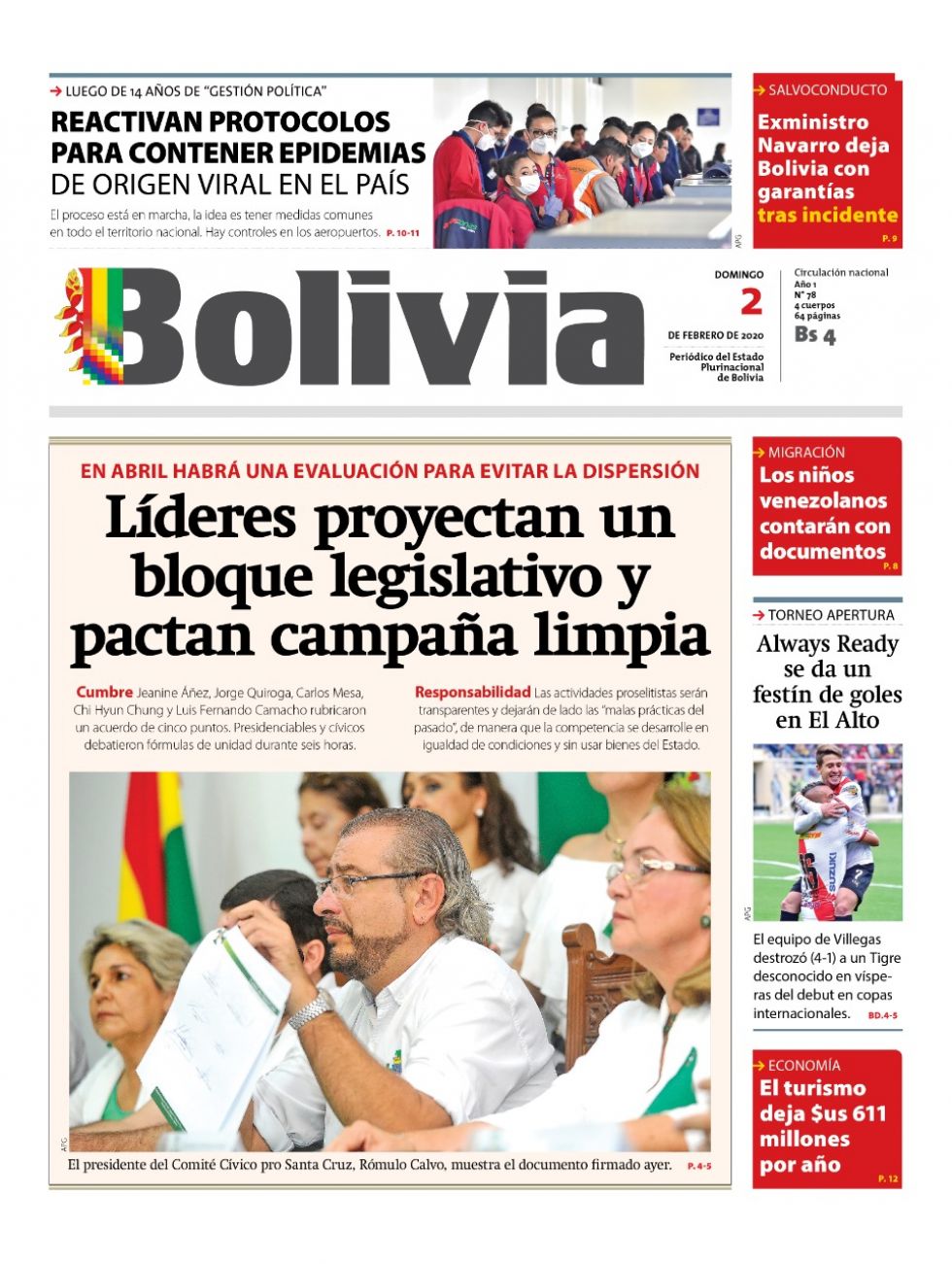 Bolivia, diario oficialista.