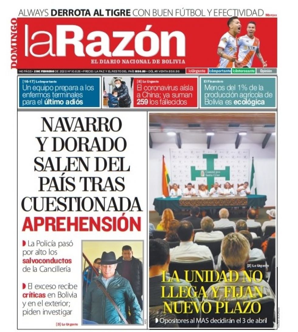 La Razón, La Paz.